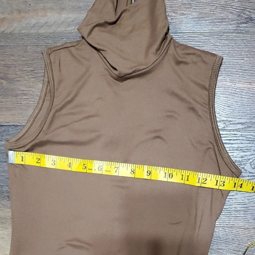 Bumpsuit Tan Form-Fitting Jumpsuit with Full-Length Coverage - Picture 7 of 7